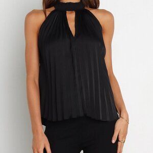 NWT Petal and Pup Halted Andrea Top, Black, size 4